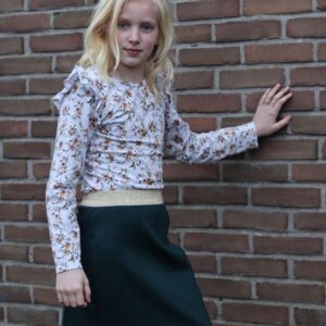 Groen rok met goud elastiek