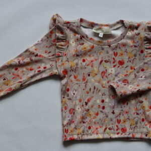 Beige T-shirt met bloemen print