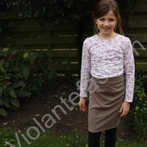 Strakke rok taupe grijs