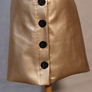 Leren rok Benthe goud