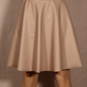 Leren rok Liva beige