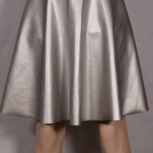 Leren rok Liva zilver